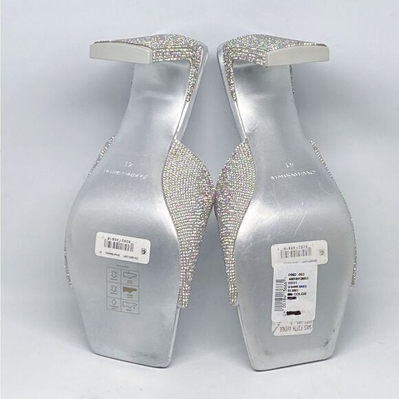 SIMKHAI Asia 90MM Crystal-Embellished Leather Mules size 41 - Picture 14 of 16